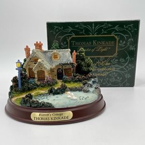 Thomas Kinkade Lighted EVERETTS COTTAGE Collectible Vignette Memories of Home